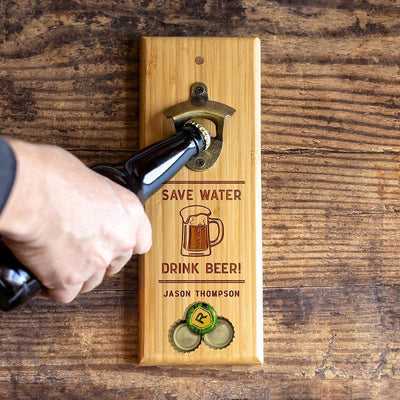 Personalized Magnetic Wall-Mounted Bottle Openers